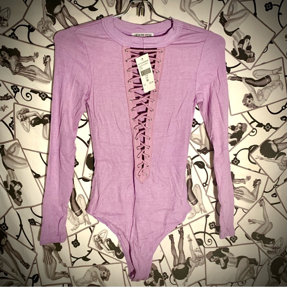 NWT Lace-up Bodysuit